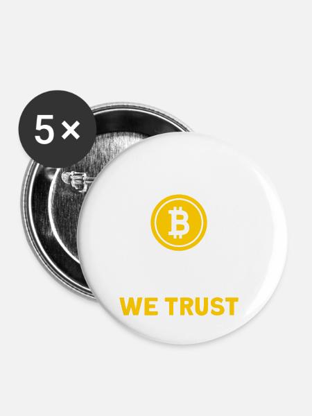 Crypto - Buttons klein 25 mm (5er Pack) - Weiß