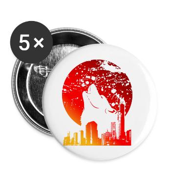 | LUNE DE SANG CADEAUX DE PLEINE LUNE ROUGE - Lot de 5 petits badges (25 mm) - blanc - Devant