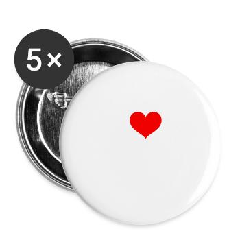 Schwimmen Spruch Lustig I Love Schwimmen - Buttons klein 25 mm (5er Pack) - Weiß - Vorne