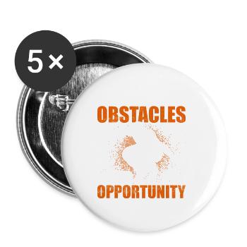 I Don't See Obstacles I See Opportunity Traceur P - Buttons small 1''/25 mm (5-pack) - white - Front
