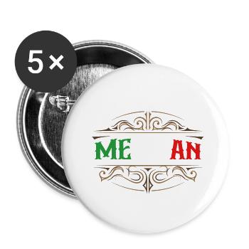 My Wife Is Mexican Nothing Scares Me Flag For Mens - Lot de 5 petits badges (25 mm) - blanc - Devant