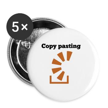 Copy Pasting Programming Coder Software Developer - Buttons klein 25 mm (5er Pack) - Weiß - Vorne