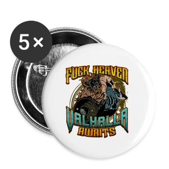 Norse Viking Mythology Design for Viking Warriors - Buttons klein 25 mm (5er Pack) - Weiß - Vorne