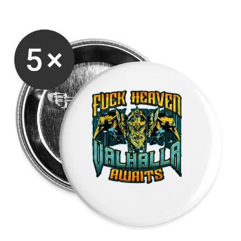 Norse Viking Mythology Design for Viking Warriors - Buttons klein 25 mm (5er Pack) - Weiß - Vorne
