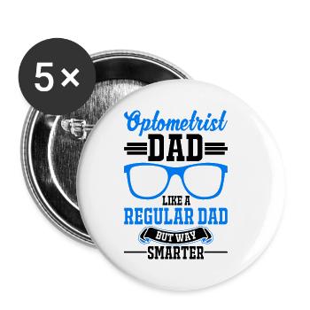 Optician Papa Optician Father - Buttons small 1''/25 mm (5-pack) - white - Front