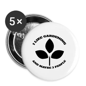 Garden Gift Orchard Gardener Hobby Gardener - Buttons small 1''/25 mm (5-pack) - white - Front