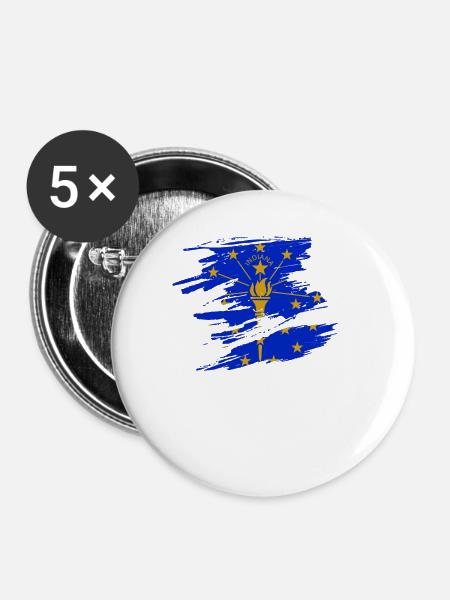 Indiana stolz geschenk - Buttons klein 25 mm (5er Pack) - Weiß