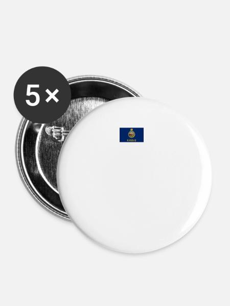 Kansas abenteurer geschenk - Buttons klein 25 mm (5er Pack) - Weiß