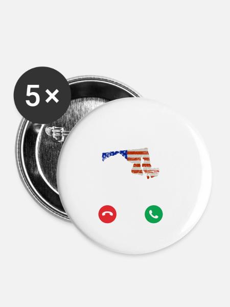 Besuch Maryland Geschenk - Buttons klein 25 mm (5er Pack) - Weiß
