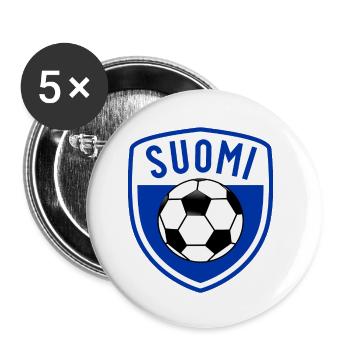 Finnland Finnland Fußballfan Produkt I - Buttons klein 25 mm (5er Pack) - Weiß - Vorne
