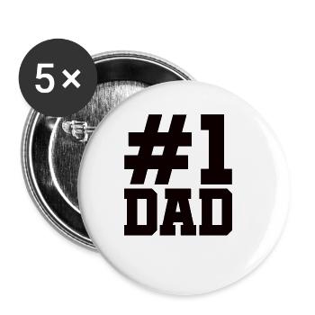 Welt Bester Vater Dad Vatertagsgeschenk Papa Stolz - Buttons klein 25 mm (5er Pack) - Weiß - Vorne
