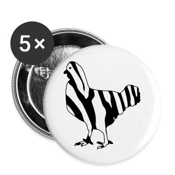la vie de poulet poulet dans le village - Lot de 5 petits badges (25 mm) - blanc - Devant