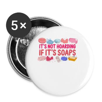 Fabrication de savon Artisanat Ce n’est pas - Lot de 5 petits badges (25 mm) - blanc - Devant