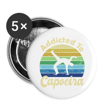 Capoeira - Buttons small 1''/25 mm (5-pack) - white - Front
