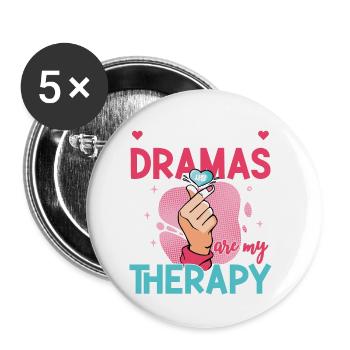 Korean Pop Design for a K-Pop Fashion Fan - Buttons small 1''/25 mm (5-pack) - white - Front