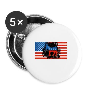 Donkey Pox The Disease Destroying America Funny - Lot de 5 petits badges (25 mm) - blanc - Devant
