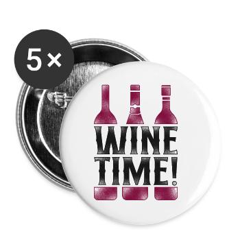 Dégustation de vin de sommelier - Lot de 5 petits badges (25 mm) - blanc - Devant