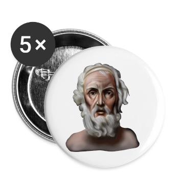 Homer Antiker Dichter - Buttons klein 25 mm (5er Pack) - Weiß - Vorne