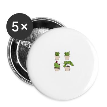 Funny Plant Lover One Is Never Enough Succulent Pl - Buttons small 1''/25 mm (5-pack) - white - Front