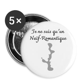 I'm just a Naïve Romantic - Buttons small 1''/25 mm (5-pack) - white - Front