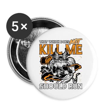 Conception de la mythologie viking nordique pour les guerriers vikings - Lot de 5 petits badges (25 mm) - blanc - Devant