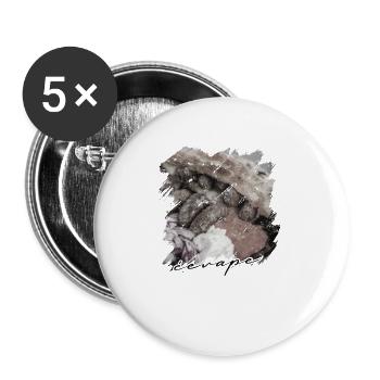 Balkan Jugo - Yougoslavie - Dicton - cevape - - Lot de 5 petits badges (25 mm) - blanc - Devant