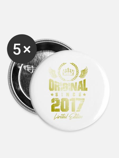 2017 limited edition - Buttons klein 25 mm (5er Pack) - Weiß