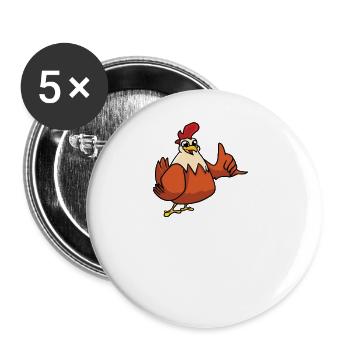 Bon goût dans les poulets Mauvais goût chez les hommes - Lot de 5 petits badges (25 mm) - blanc - Devant