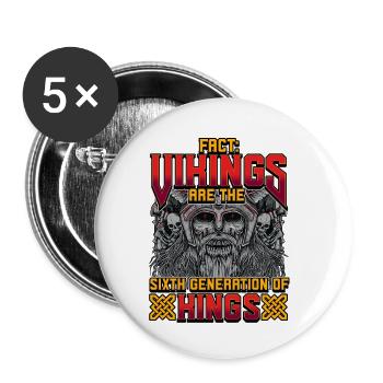 Norse Viking Mythology Design for Viking Warriors - Buttons small 1''/25 mm (5-pack) - white - Front