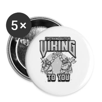 Norse Viking Mythology Design for Viking Warriors - Buttons small 1''/25 mm (5-pack) - white - Front