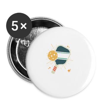 Lustiger Pickleball Spruch, Pickleball Spielertrainer - Buttons klein 25 mm (5er Pack) - Weiß - Vorne