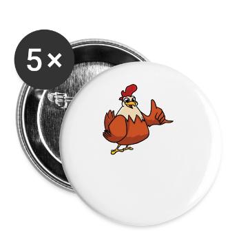Liste de choses à faire Pour les poulets d’amour - Lot de 5 petits badges (25 mm) - blanc - Devant