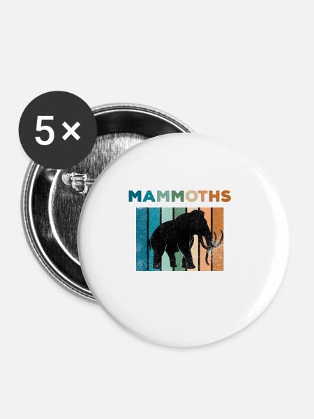 Mammut - Buttons klein 25 mm (5er Pack) - Weiß