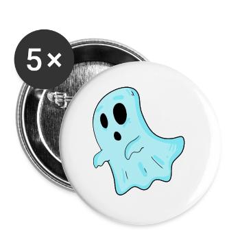 Geist - Buttons klein 25 mm (5er Pack) - Weiß - Vorne