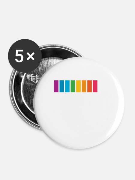 Lgbtq-stolz-geschenk - Buttons klein 25 mm (5er Pack) - Weiß