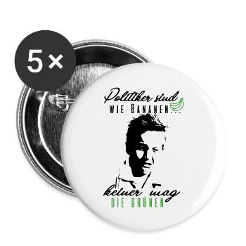 Gegen Grüne - Buttons klein 25 mm (5er Pack) - Weiß - Vorne