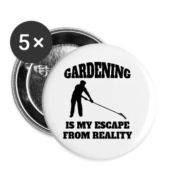 Garden Gift Orchard Gardener Hobby Gardener - Buttons small 1''/25 mm (5-pack) - white - Front