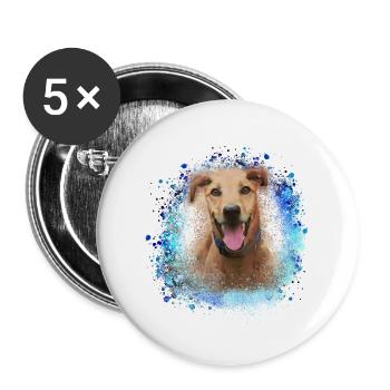 Sloughi, hund, graffiti,pink,malerei - Buttons klein 25 mm (5er Pack) - Weiß - Vorne