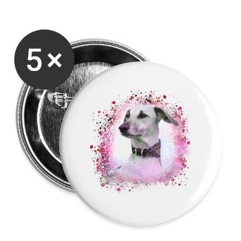 Sloughi, hund, graffiti,pink,malerei - Buttons klein 25 mm (5er Pack) - Weiß - Vorne