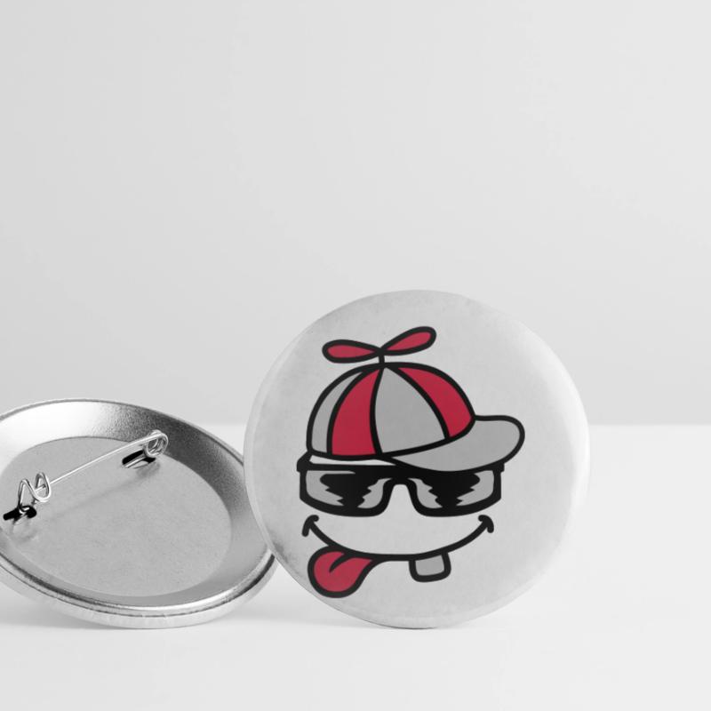Comic Face Propeller Cap Éolienne Lot de 5 petits badges (25 mm)