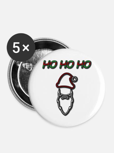 Santa - Buttons klein 25 mm (5er Pack) - Weiß