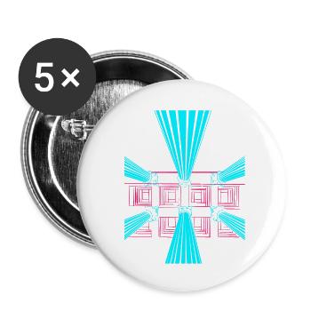 Ancient City - Buttons small 1''/25 mm (5-pack) - white - Front