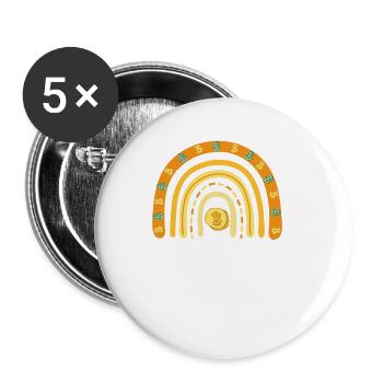 Talk Crypto To Me Bohemian Rainbow Shirt - Buttons klein 25 mm (5er Pack) - Weiß - Vorne