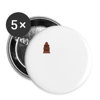 Ancient Astronaut Theorie Vimana Tempel - Buttons klein 25 mm (5er Pack) - Weiß - Vorne