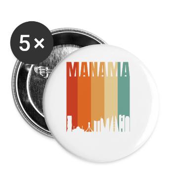 Manama - Buttons klein 25 mm (5er Pack) - Weiß - Vorne