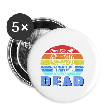 Forever Collecting Dead Things Retro Vintage - Buttons klein 25 mm (5er Pack) - Weiß - Vorne