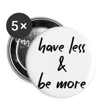 Minimalismus - Buttons klein 25 mm (5er Pack) - Weiß - Vorne