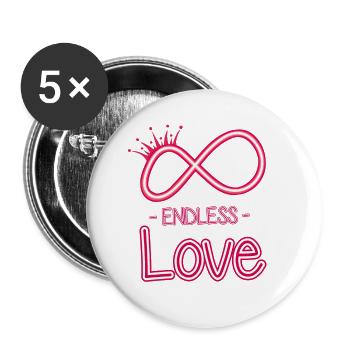 ewige liebe Symbol - Buttons klein 25 mm (5er Pack) - Weiß - Vorne