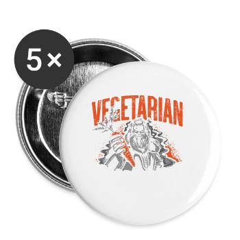 Norse Viking Mythology Vegan Pun for Viking - Buttons small 1''/25 mm (5-pack) - white - Front
