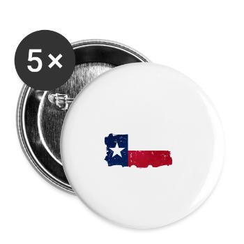 Texas - Buttons klein 25 mm (5er Pack) - Weiß - Vorne